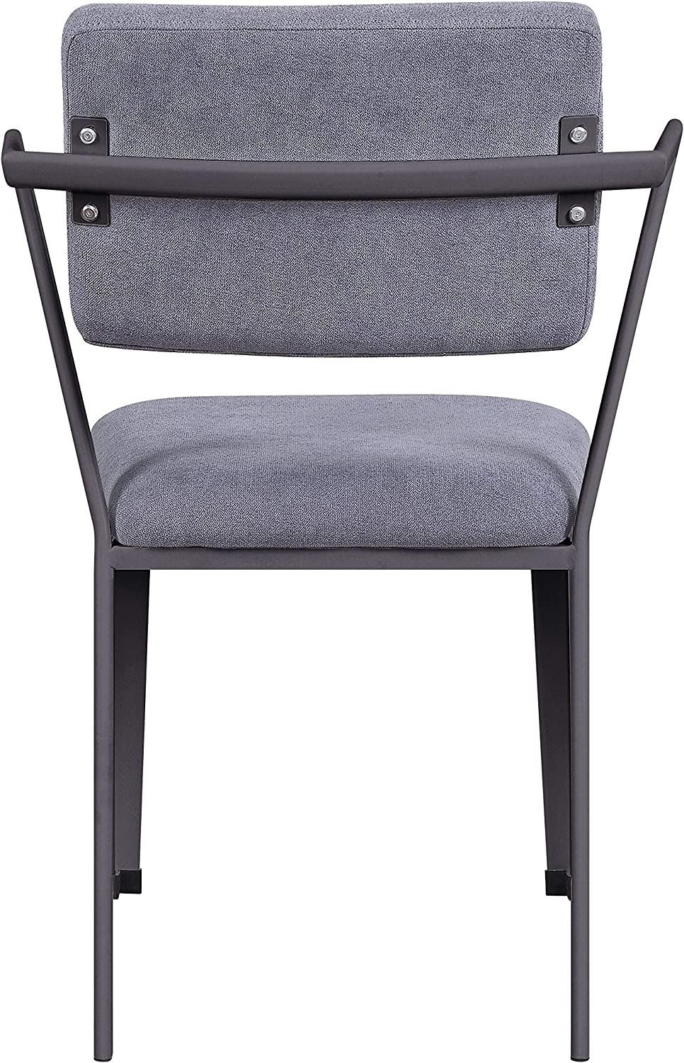 ACME Cargo Dining Chair (Set-2) - - Gray Fabric &amp; Gunmetal