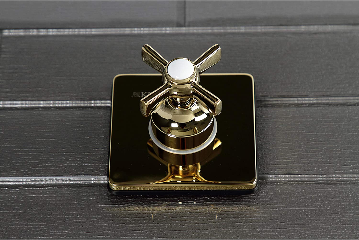 Kingston Brass KS3042ZX Three-Way Diverter Valve with Trim Kit, Polished Brass