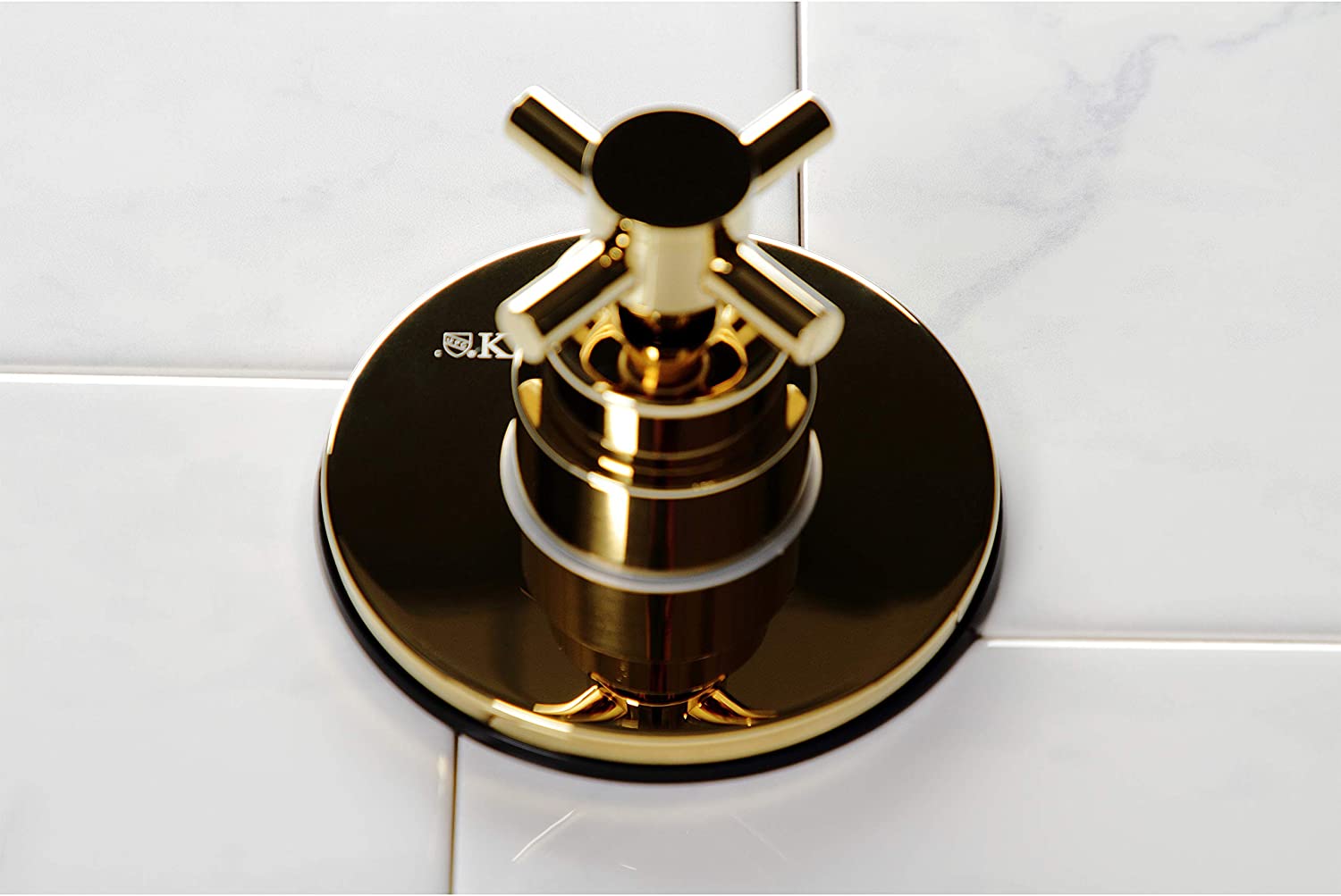 Kingston Brass KS3032DX Concord Three-Way Diverter Valve with Trim Kit, Polished Brass