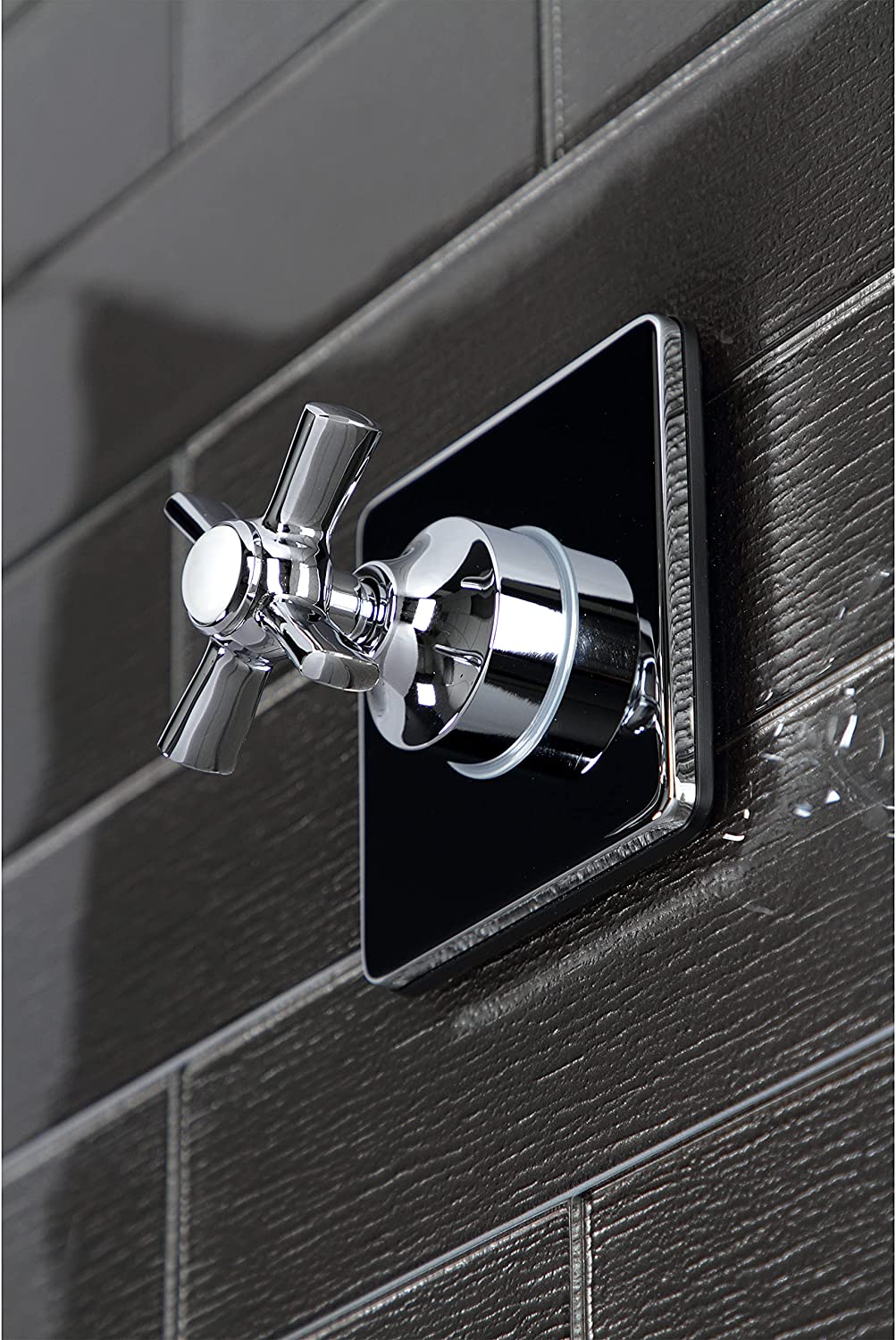 Kingston Brass KS3041ZX Three-Way Diverter Valve with Trim Kit, Polished Chrome