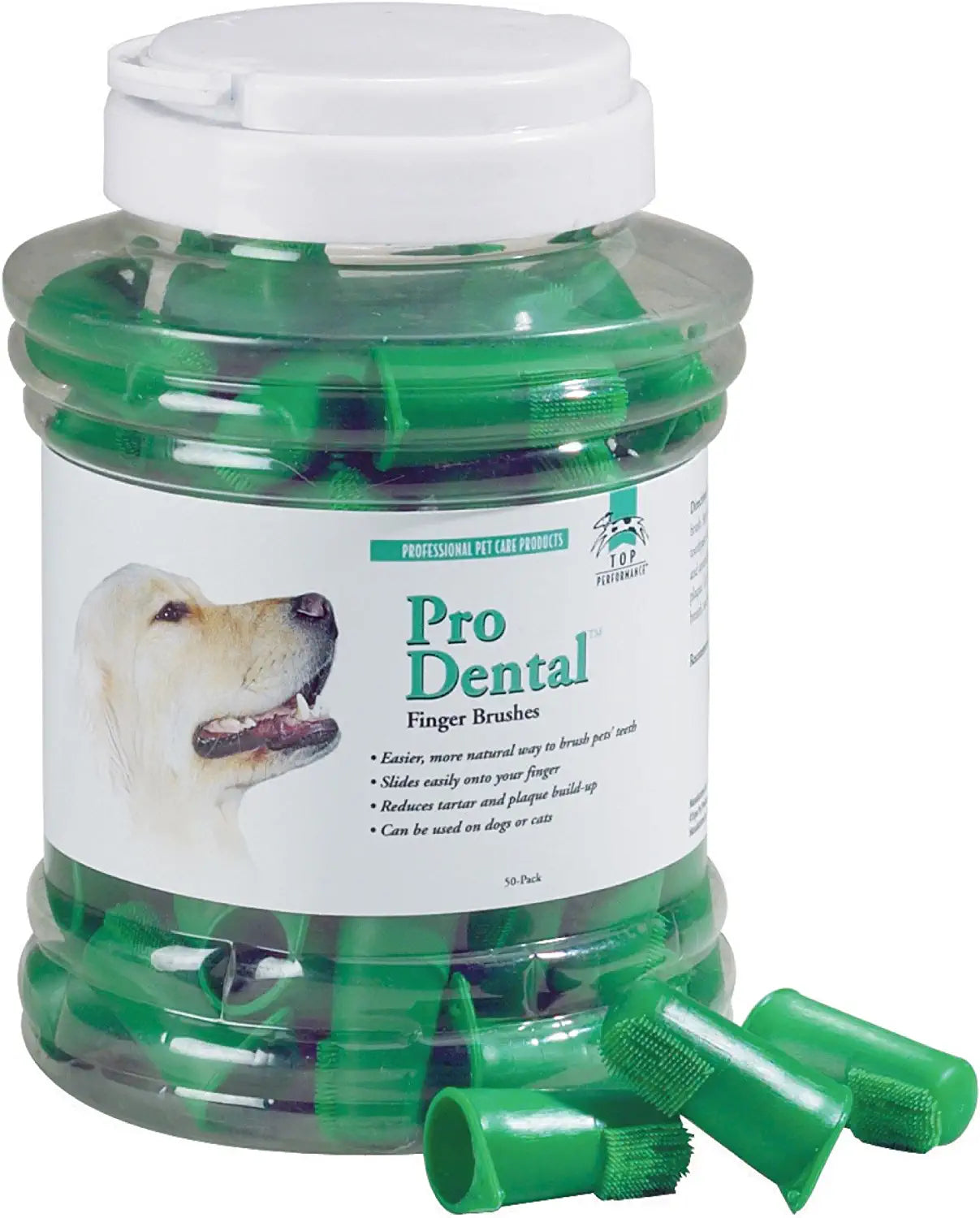 Top Performance ProDental Finger Brushes √É¬¢√¢‚Äö¬¨√¢‚Ç¨¬ù Convenient Toothbrushes for Cleaning Pets&#39; Teeth, 50-Pack