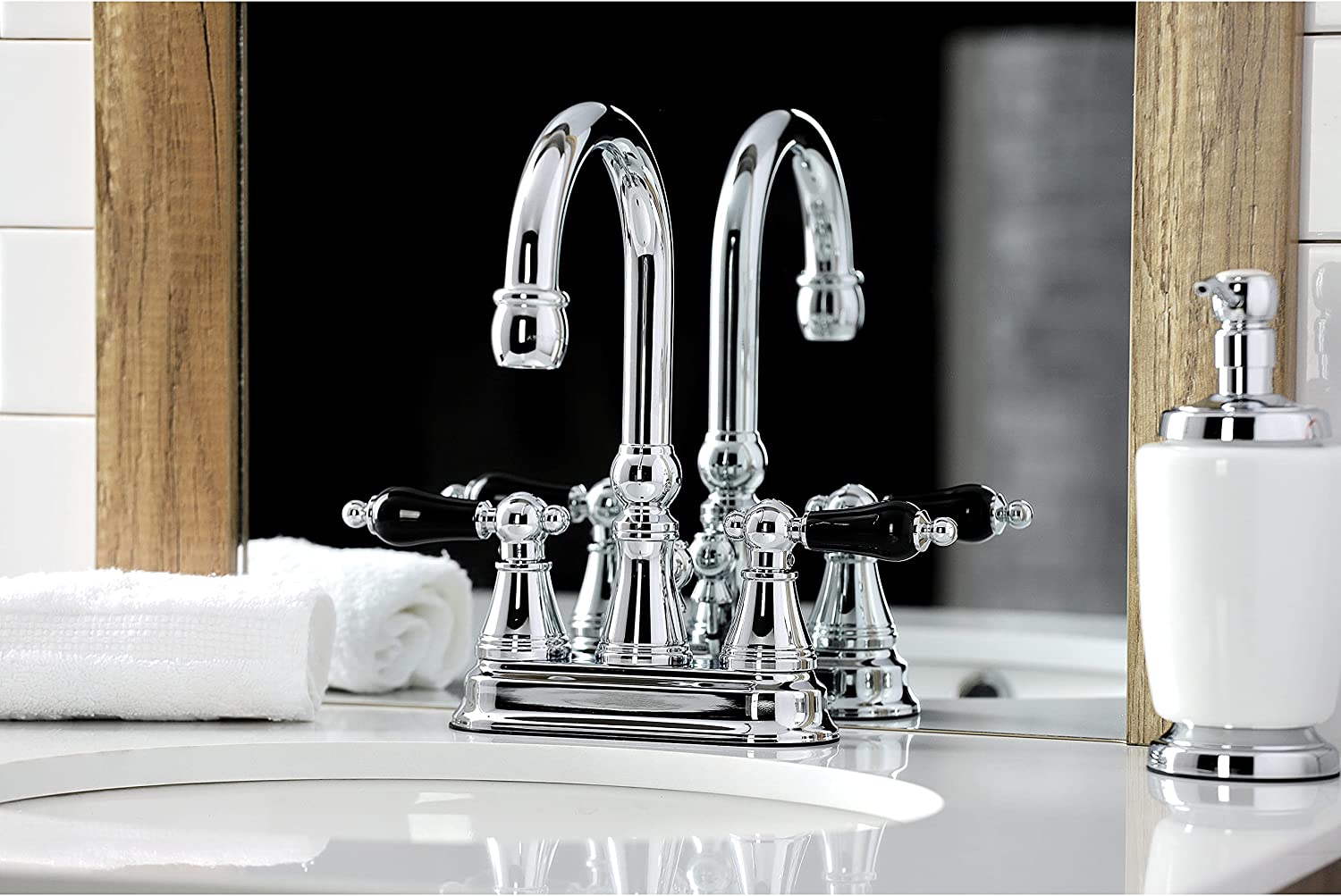 Kingston Brass KS2611PKL Duchess 4&#34; Centerset Bathroom Faucet, Polished Chrome