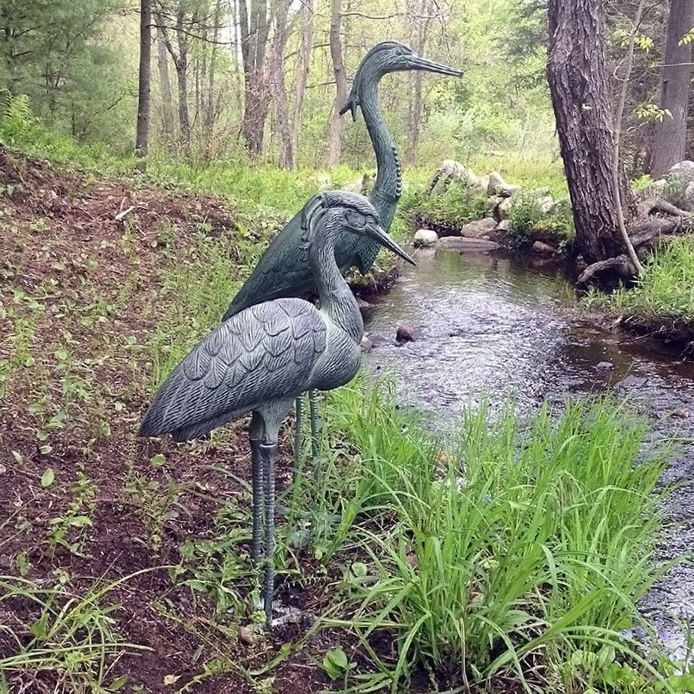 Achla Designs Stately Blue Heron Garden Statue