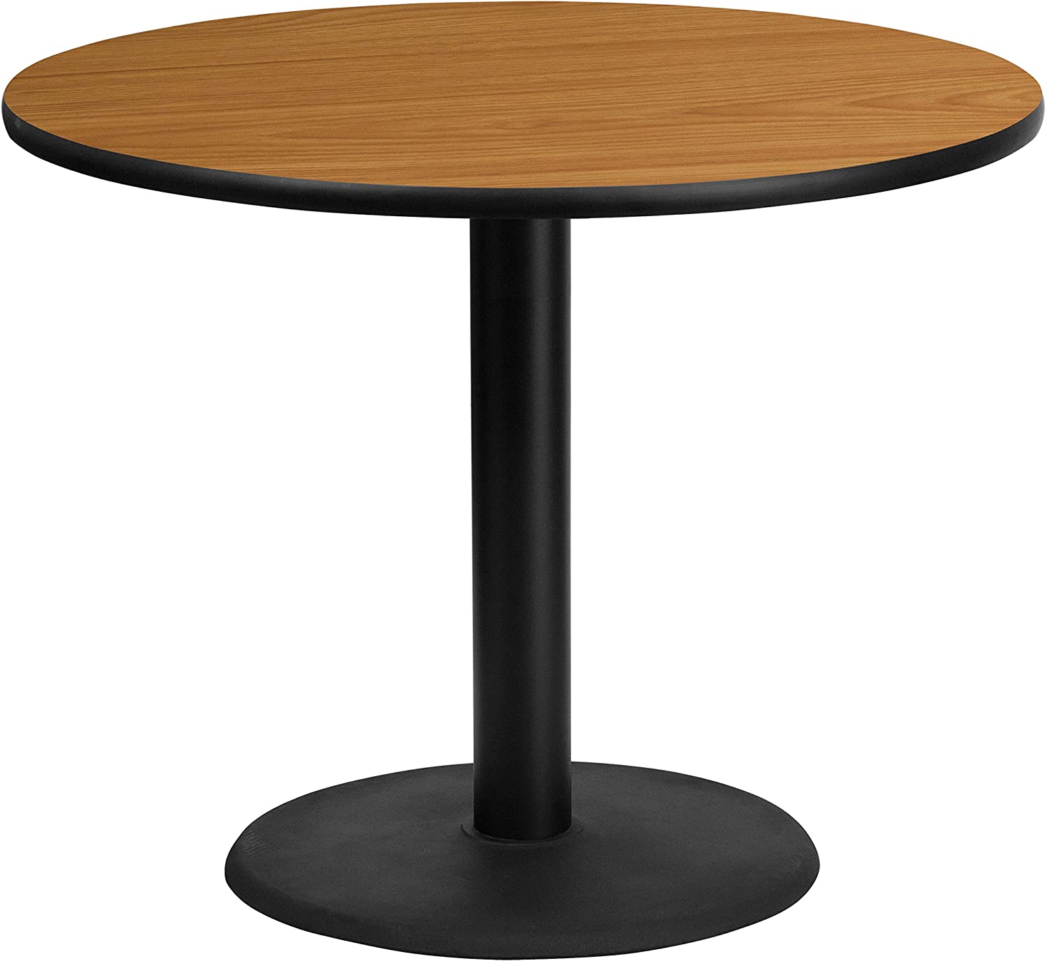 Flash Furniture 36&#39;&#39; Round Walnut Laminate Table Top with 24&#39;&#39; Round Table Height Base