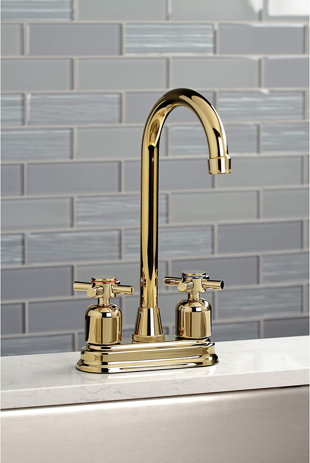 Kingston Brass KB8492DX Concord Bar Faucet, Polished Brass