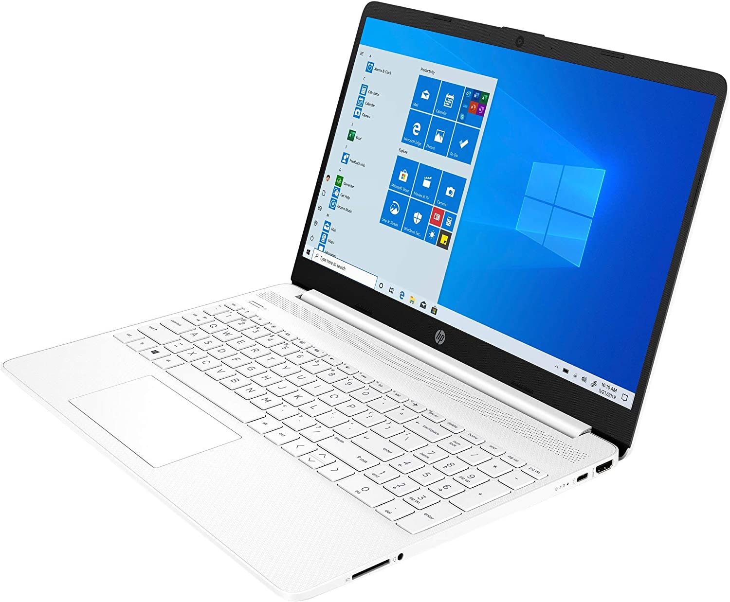 HP 15 Series 15&#34; Laptop Intel Core i3 4GB RAM 256GB SSD Snow White - 10th Gen i3-1005G1 Dual-core - SVA, BrightView Panel Display - 6.5mm Micro-Edge Bezel Display - Windows 10 Home - 11 hr 30 min