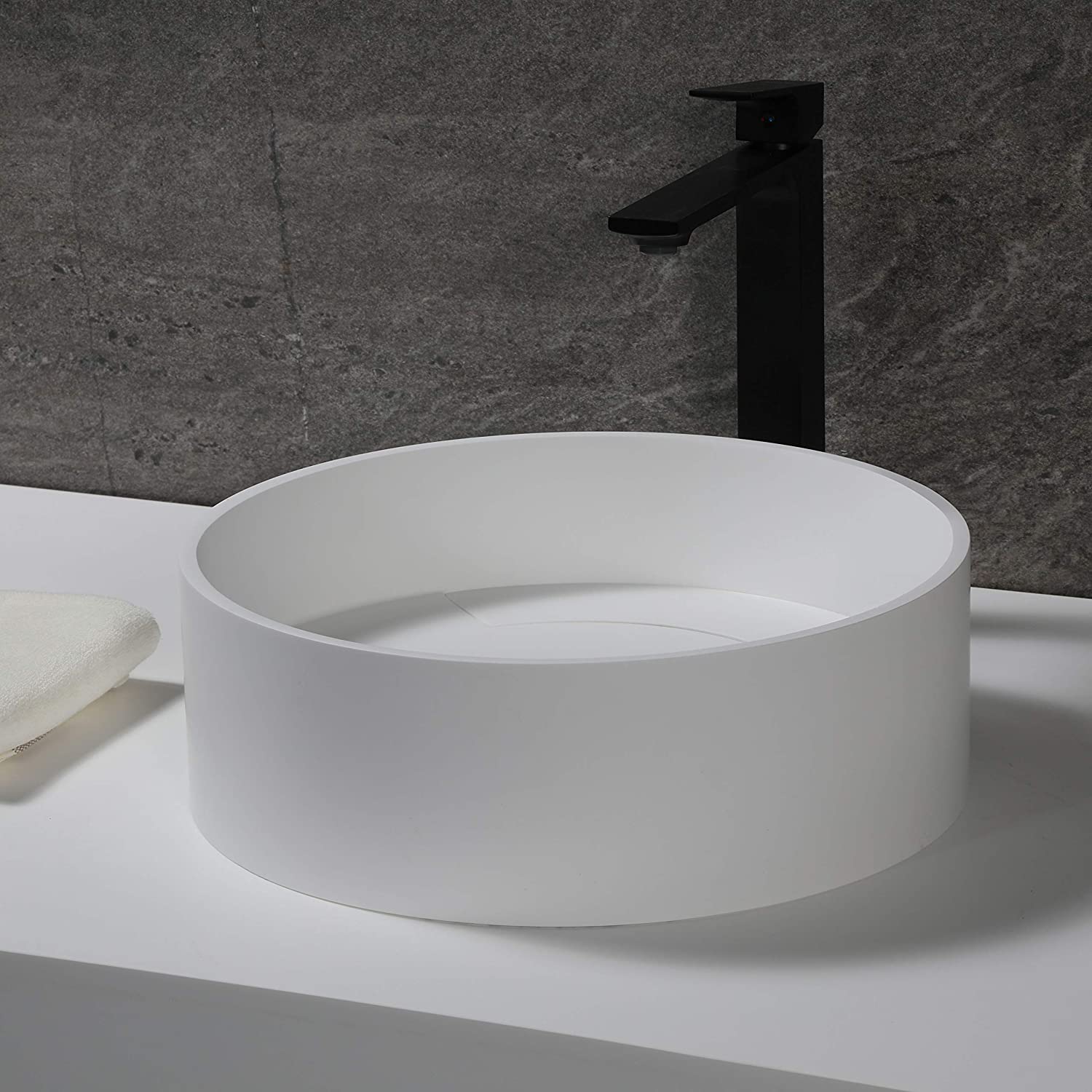ALFI brand ABRS15R Bathroom Sink, White Matte