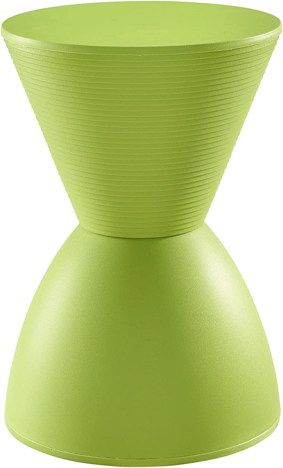 Modway Haste Contemporary Modern Hourglass Accent Stool in Green