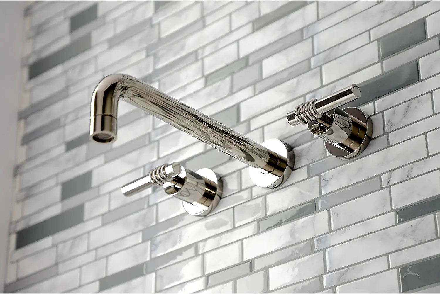 Kingston Brass KS8026ML Milano Tub Faucet, Polished Nickel