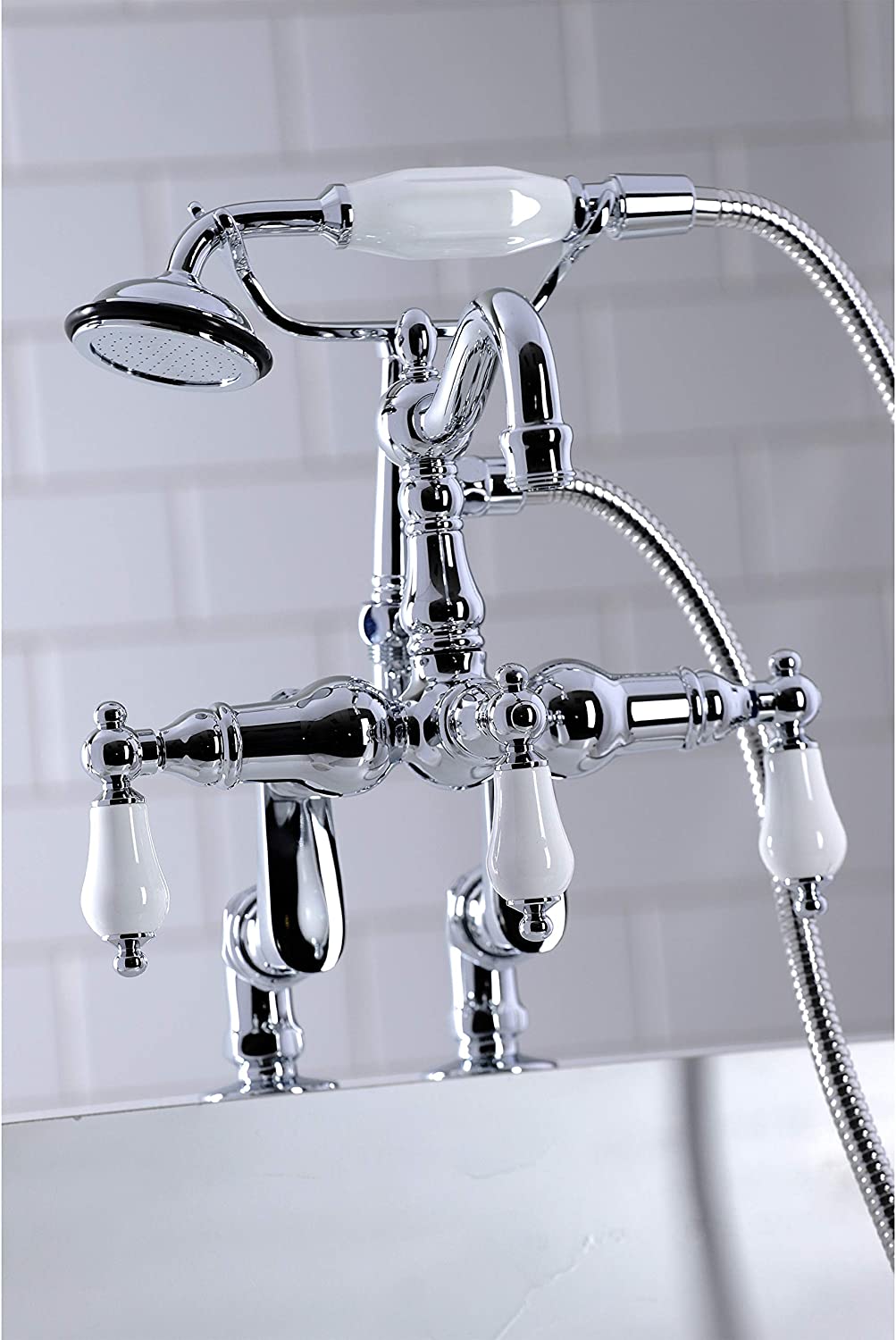 Kingston Brass CC6016T1 Vintage Clawfoot Tub Faucet, Polished Chrome