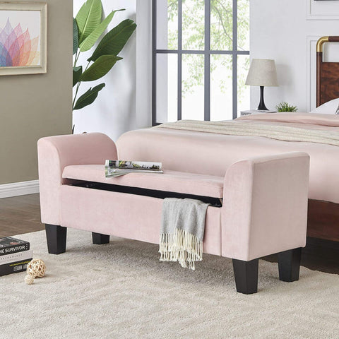 Contemporary Home Living LHF-88871 Bench, Pink