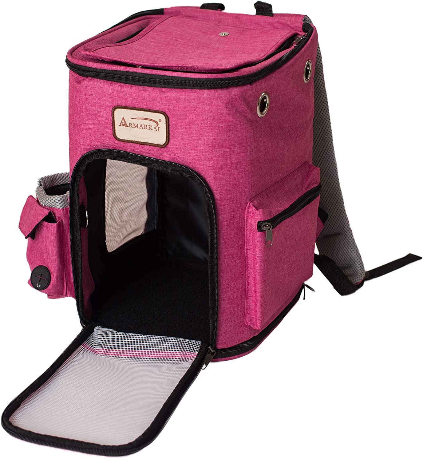 Armarkat Model PC301P Pets Backpack Pet Carrier in Pink and Gray Combo, Small/Medium