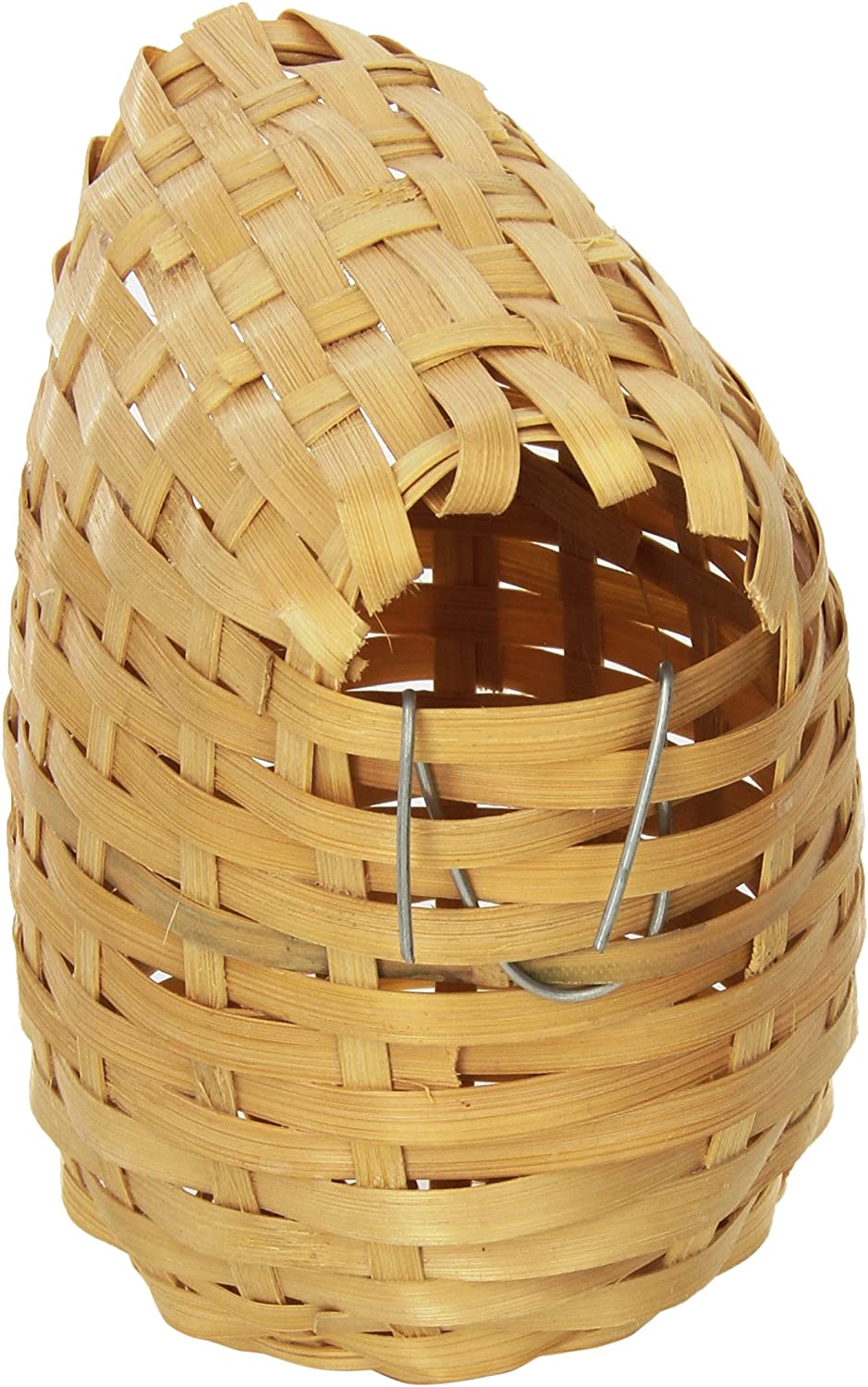 Prevue Pet Products BPV1155 Bamboo Covered Breeding Nest Hut for Birds, Large