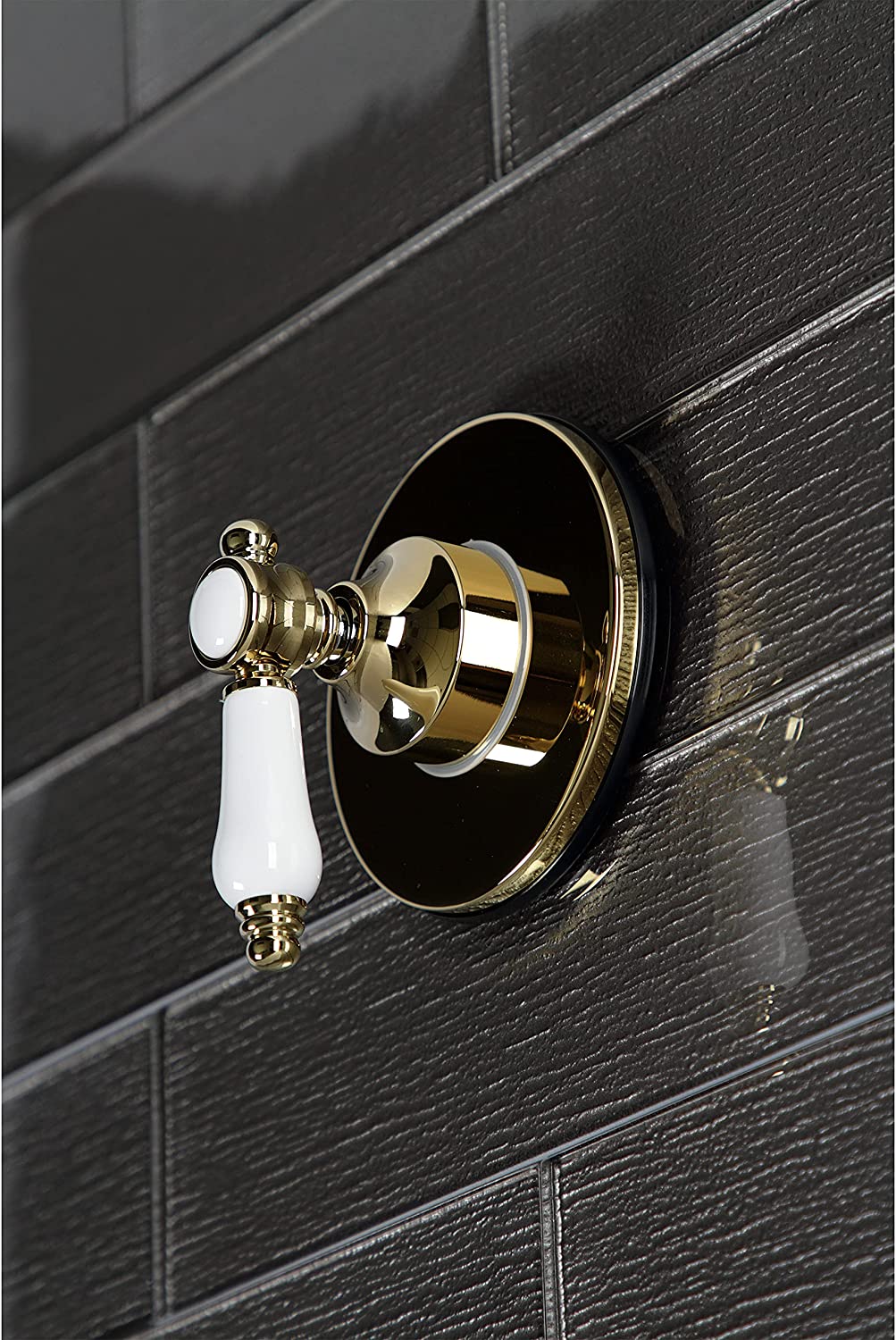 Kingston Brass KS3032BPL Bel-Air Three-Way Diverter Valve with Trim Kit, Polished Brass