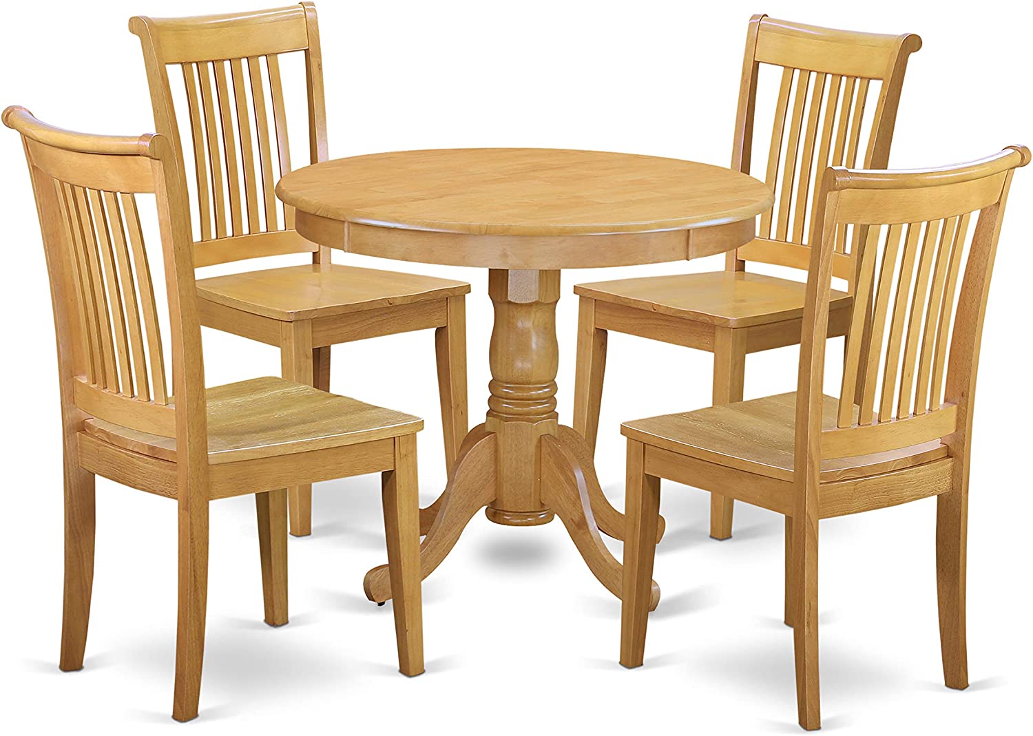 East West Furniture Antique Set, Oak