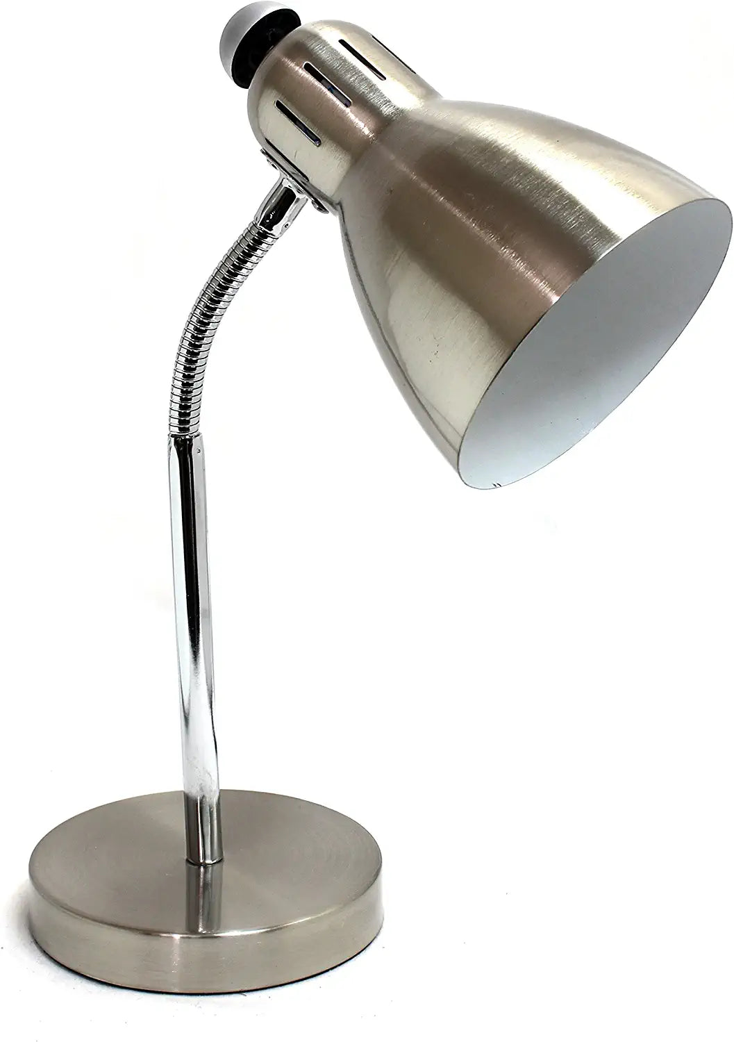 Simple Designs LD1037-BSN Semi Flexible Desk Lamp, Brushed Nickel