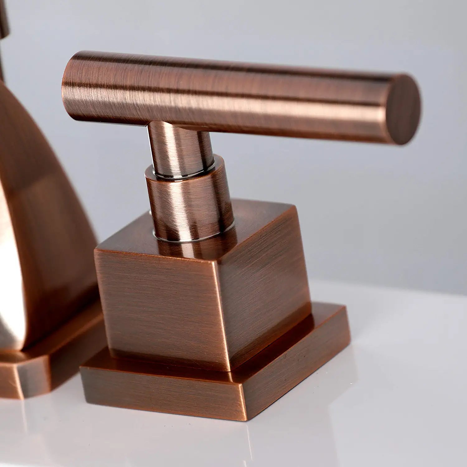 Kingston Brass KS494CQLAC Claremont Widespread Bathroom Faucet, Antique Copper