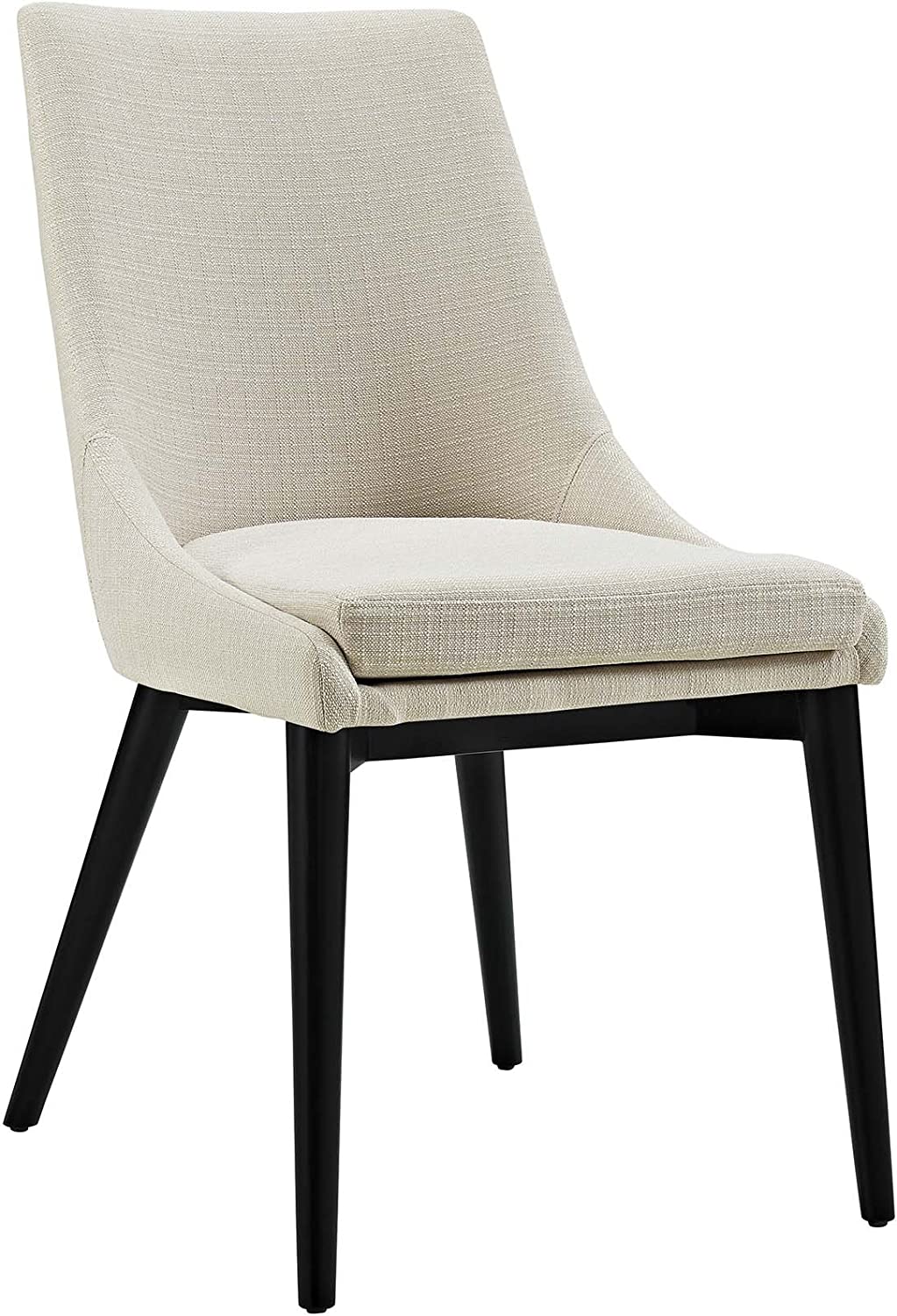 Modway Viscount Mid-Century Modern Upholstered Fabric Kitchen and Dining Room Chair in Wheatgrass