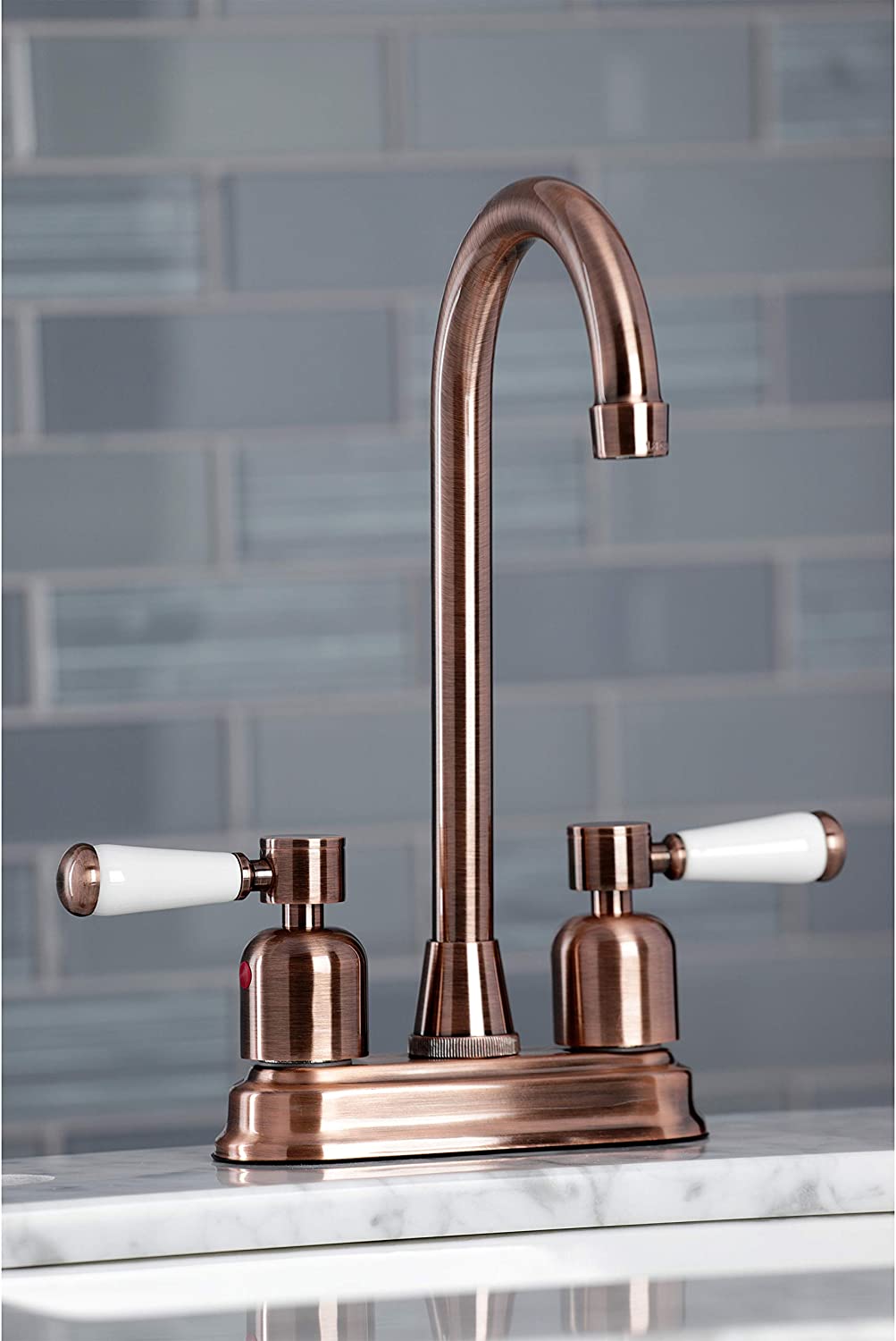 Kingston Brass KB849DPLAC Paris Bar Faucet, Antique Copper