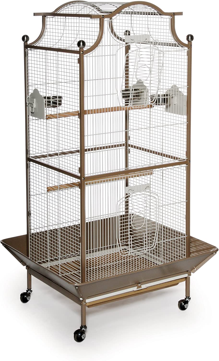 Prevue Hendryx Pagoda Cockatiel Cage, Coco and Cream, 5/8&#34; (3141)