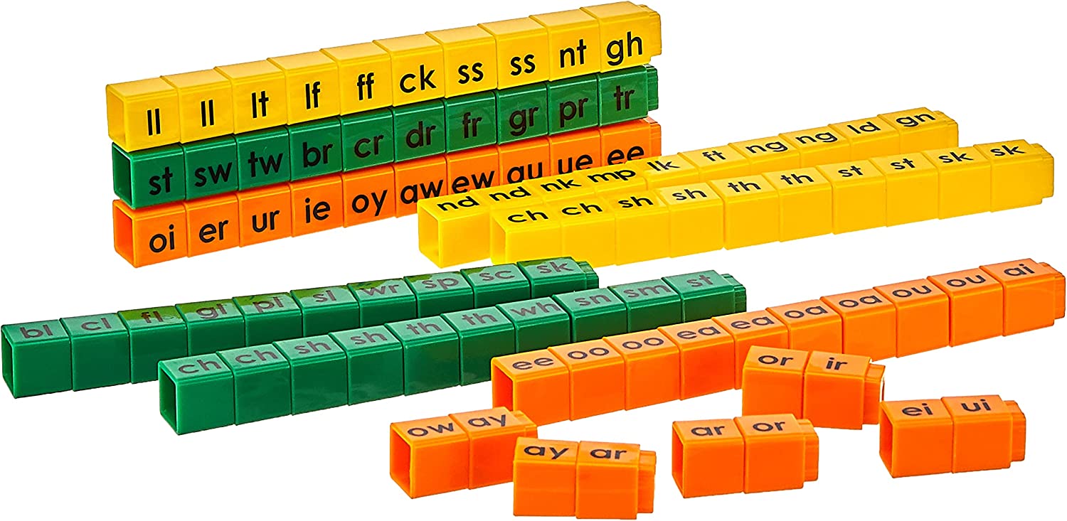 Didax Educational Resources Unifix Letter Blends Cubes Set