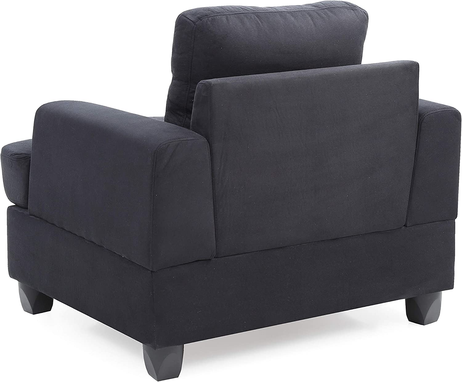 Glory Furniture Upholstered Arm Chair, Black Suede