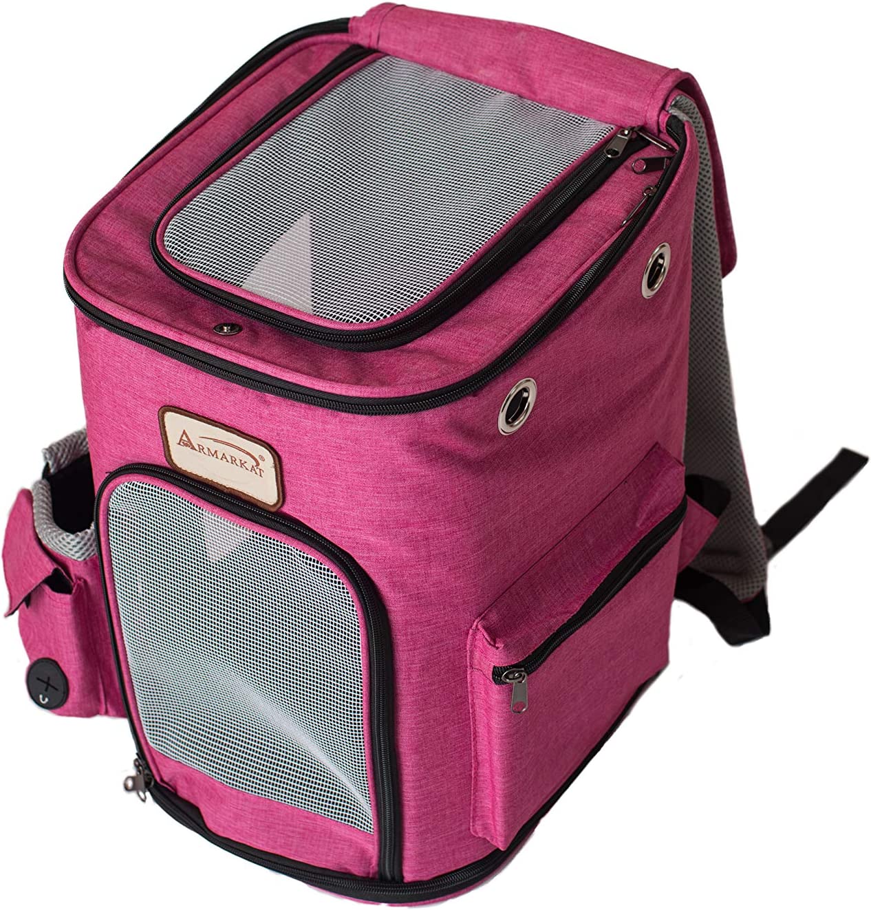 Armarkat Model PC301P Pets Backpack Pet Carrier in Pink and Gray Combo, Small/Medium