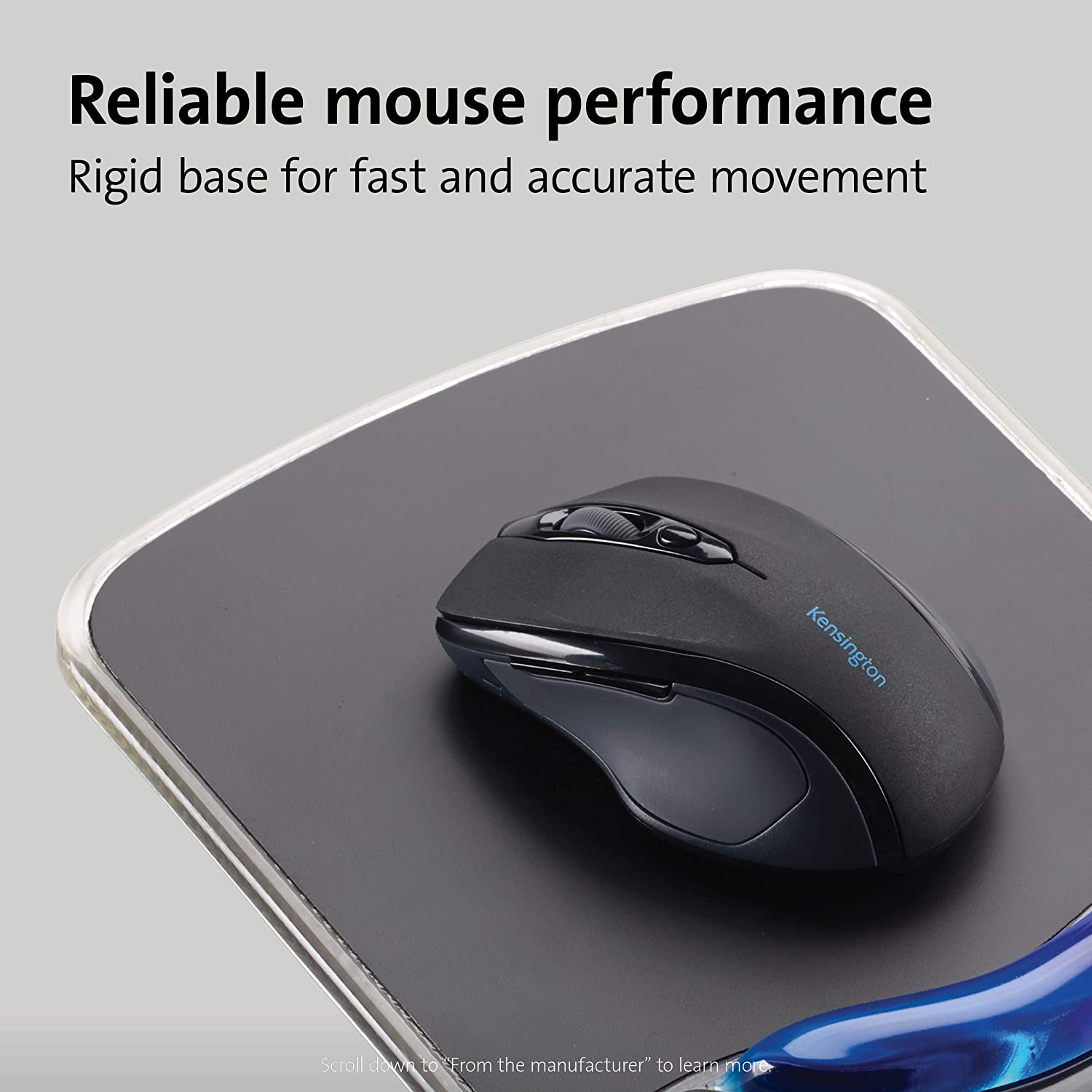 Kensington Duo Gel Mouse Pad with Wrist Rest - Blue (K62401AM)