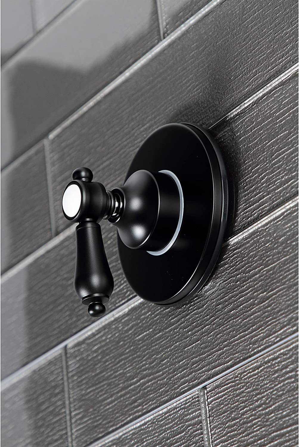 Kingston Brass KS3030BAL Heirloom Three-Way Diverter Valve with Trim Kit, Matte Black