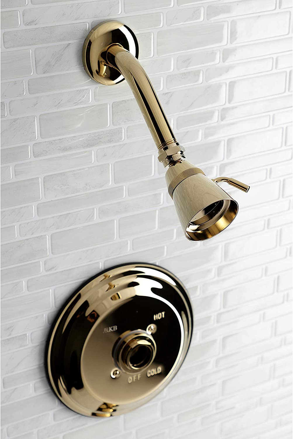 Kingston Brass KB3632TSLH Shower Faucet Trim Only Without Handle, Polished Brass