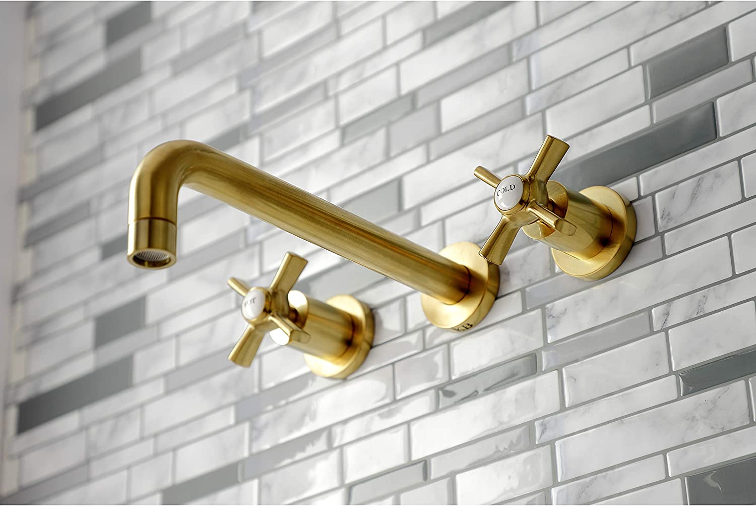 Kingston Brass KS8027ZX Millennium Roman Tub Faucet, Brushed Brass