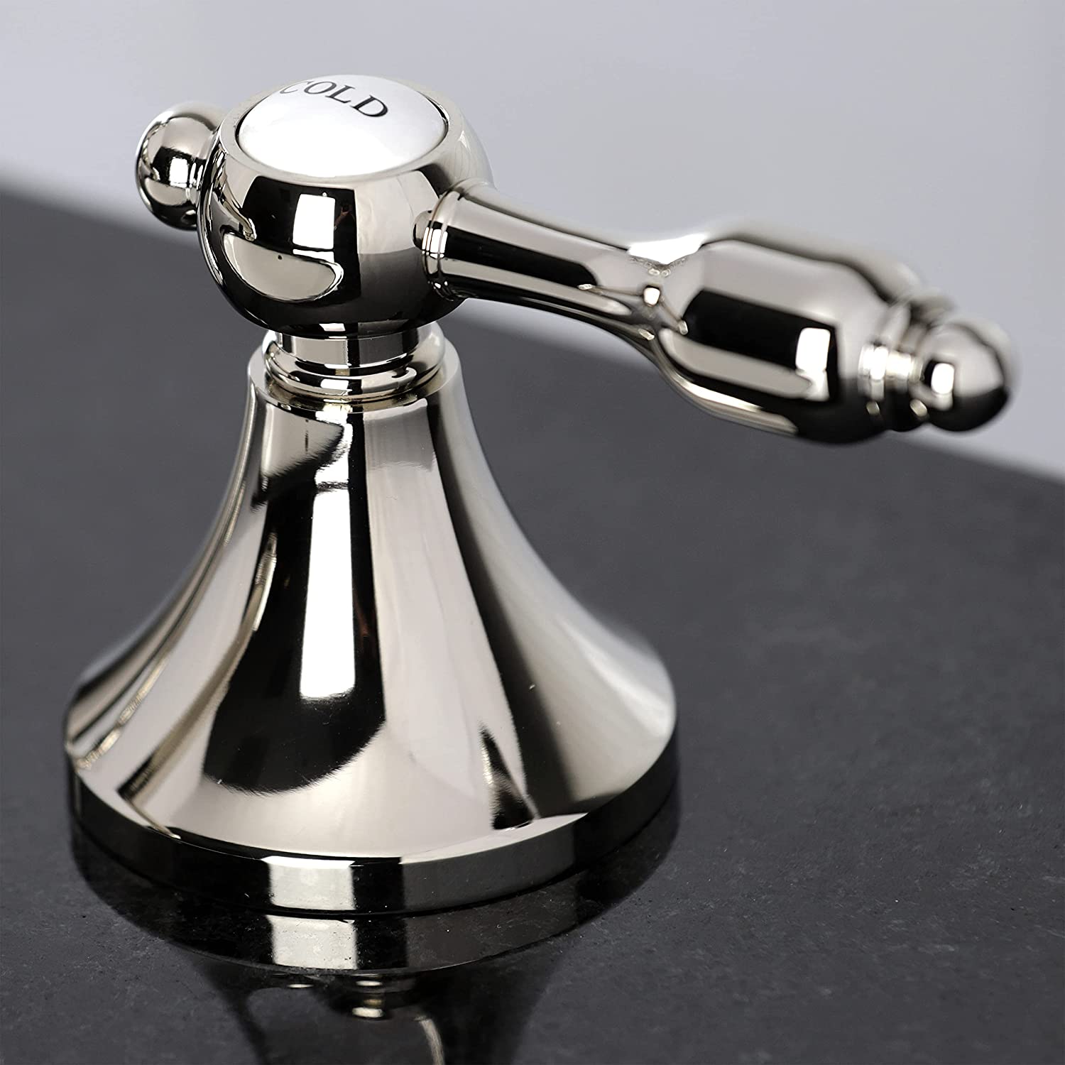 Kingston Brass KC7066TAL Tudor Widespread Bathroom Faucet, Polished Nickel