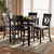 Baxton Studio Verina Modern and Contemporary Grey Fabric Upholstered Espresso Brown Finished 5-Piece Wood Pub Set