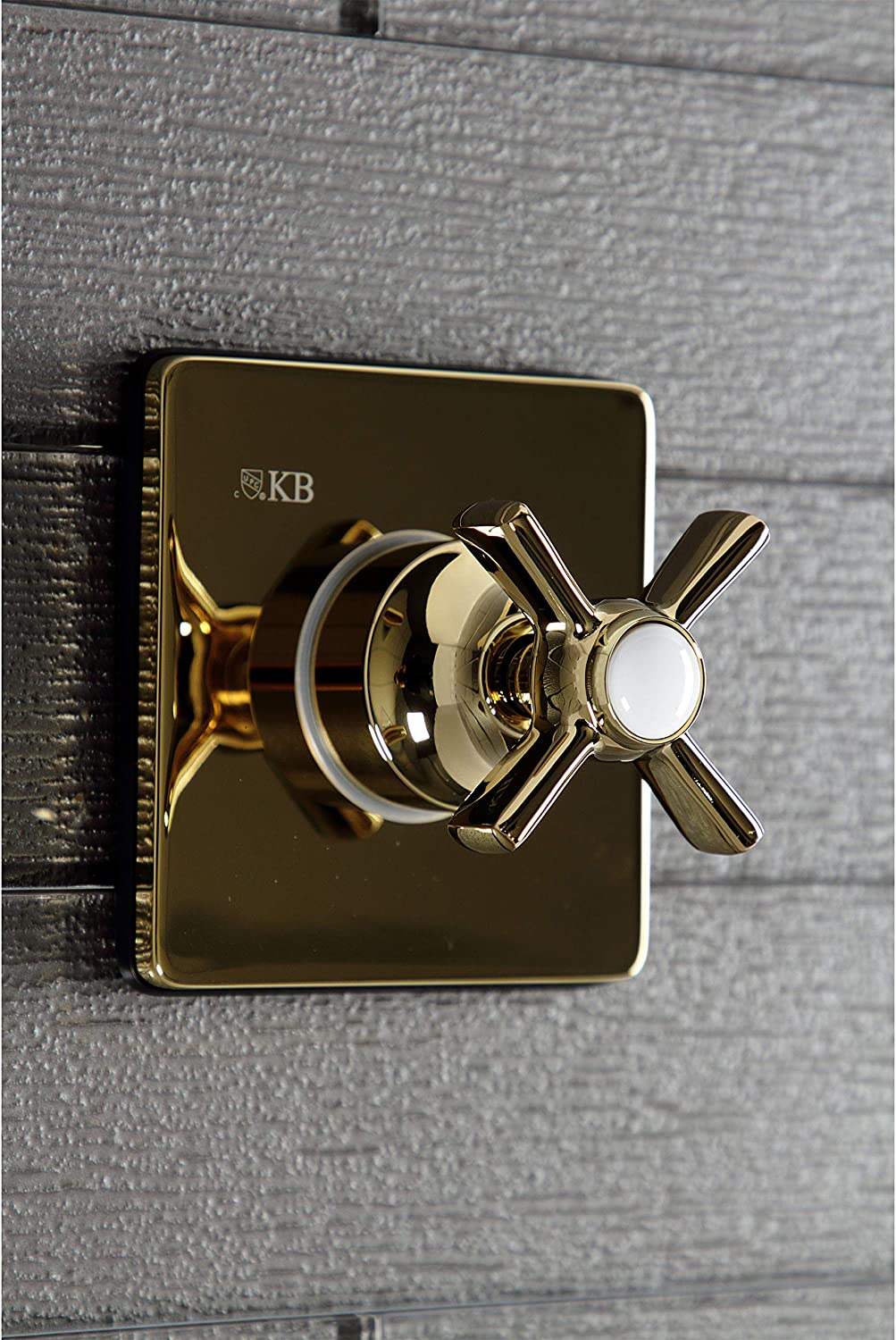 Kingston Brass KS3042ZX Three-Way Diverter Valve with Trim Kit, Polished Brass