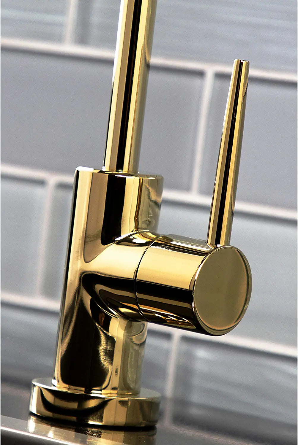 Kingston Brass KS6192NYL New York Water Filtration Faucet, Polished Brass