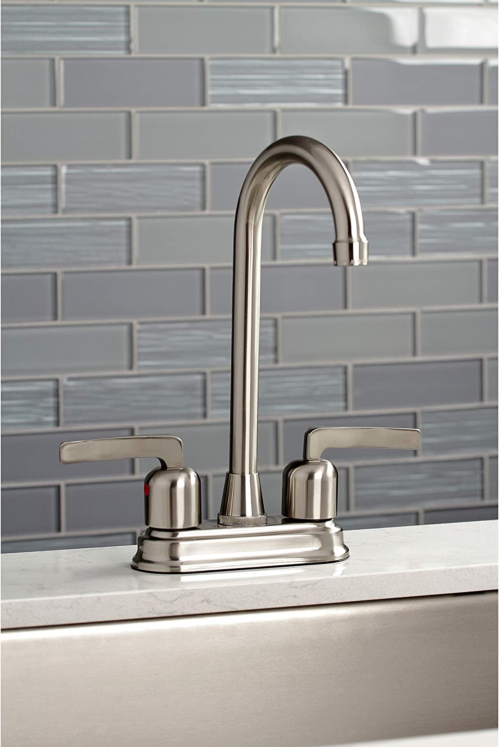 Kingston Brass KB8498EFL Centurion Bar Faucet, Brushed Nickel