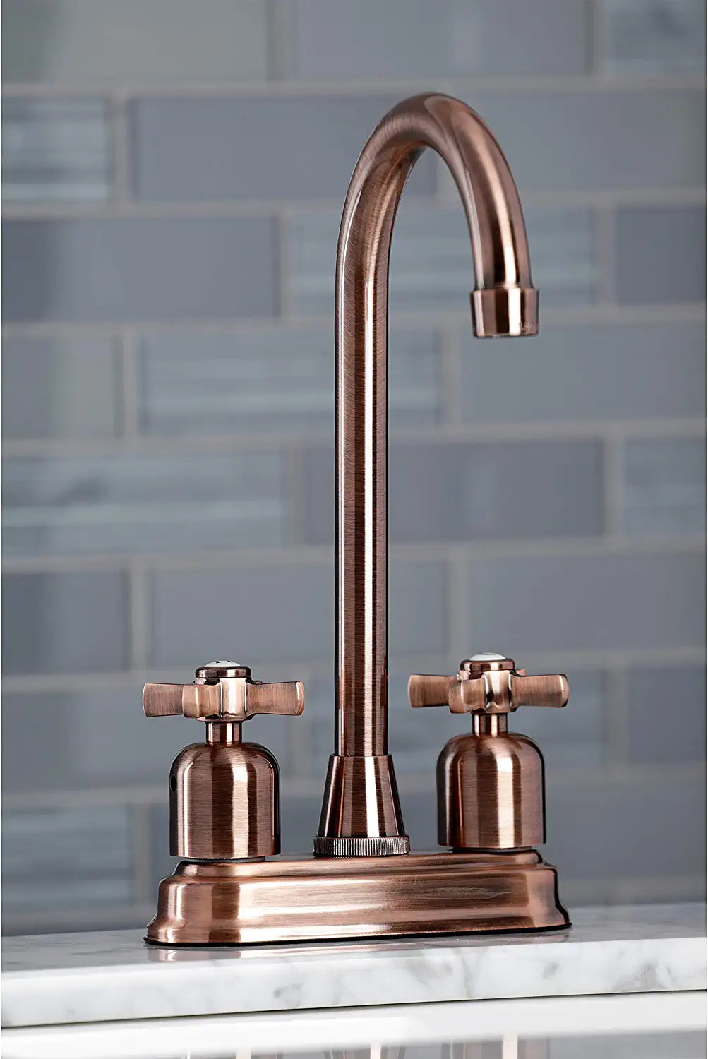 Kingston Brass KB849ZXAC Millennium Bar Faucet, Antique Copper