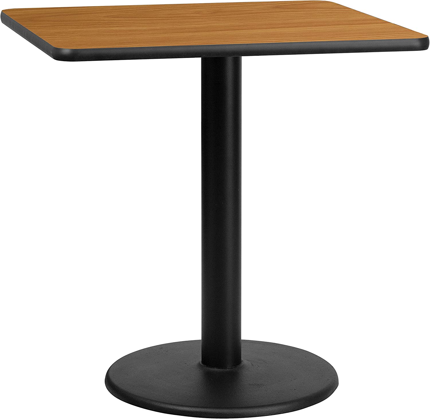 Flash Furniture 30&#39;&#39; Square Natural Laminate Table Top with 18&#39;&#39; Round Table Height Base