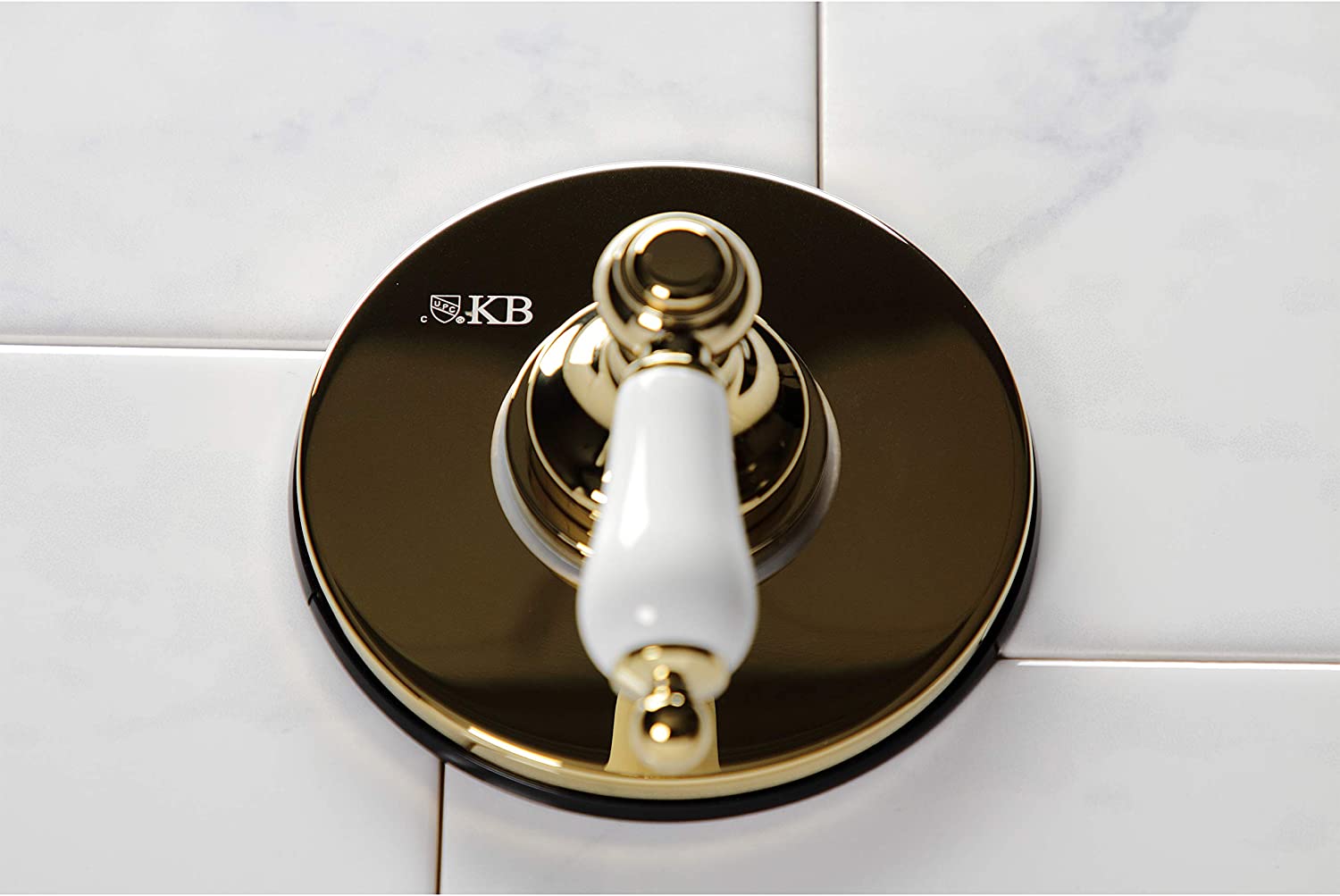 Kingston Brass KS3032PL Three-Way Diverter Valve with Trim Kit, Polished Brass