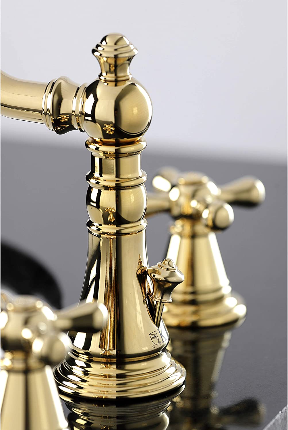 Kingston Brass FSC1972AAX American Classic Widespread Bathroom Faucet, Polished Brass