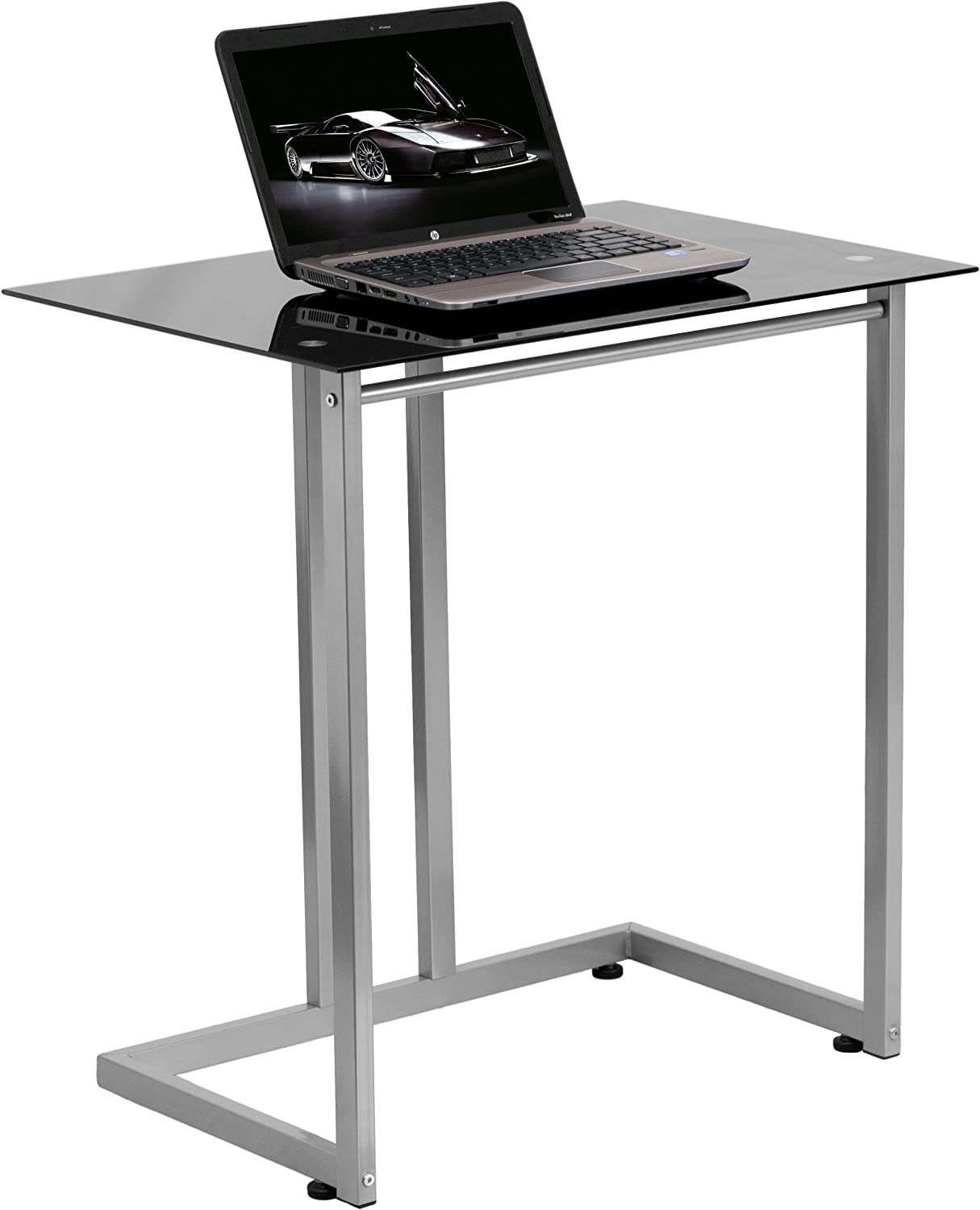 Flash Furniture Black Tempered Glass Computer Desk