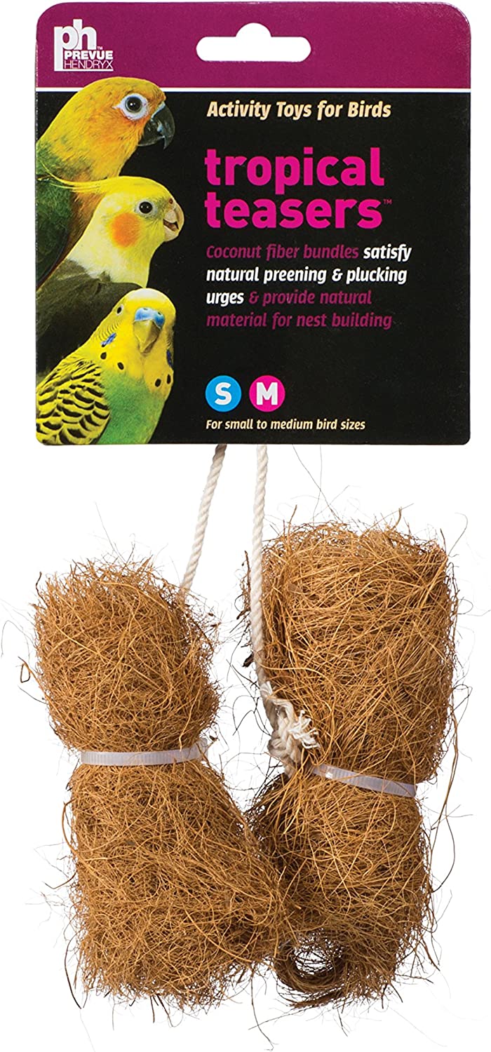 Prevue Pet Products BPV62091 2-Pack Tropical Teaser Coco Bundles Bird Toy