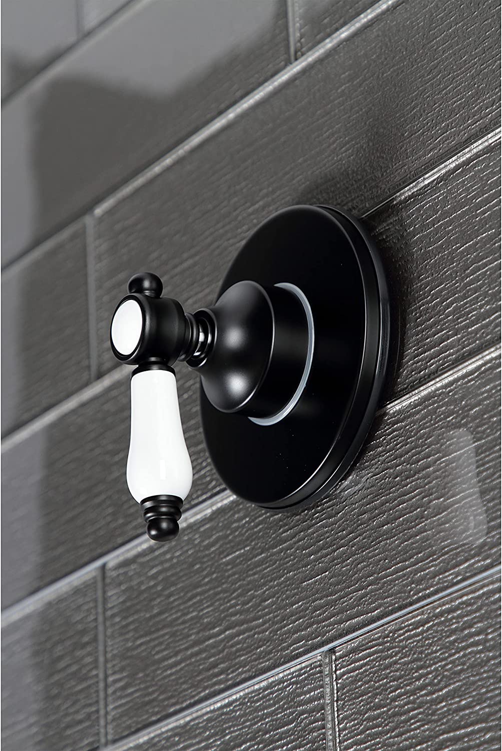 Kingston Brass KS3030BPL Bel-Air Three-Way Diverter Valve with Trim Kit, Matte Black