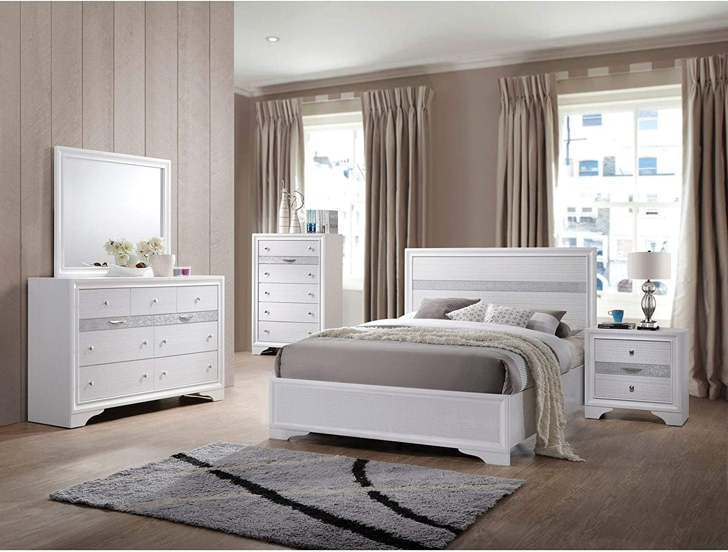 ACME Naima Queen Bed w/Storage - 25770Q - White