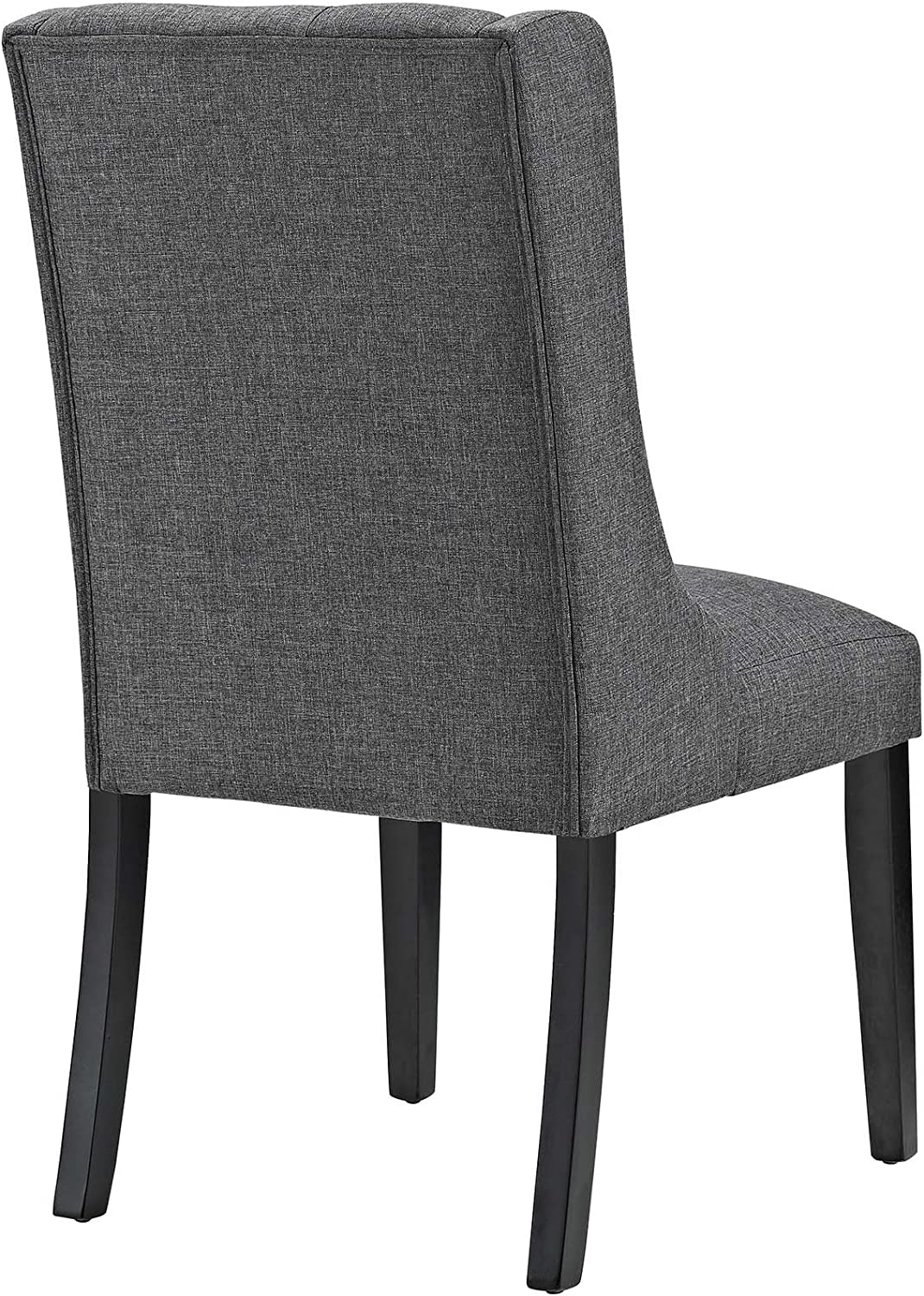 Modway Baronet Modern Tufted Upholstered Fabric Parsons Kitchen and Dining Room Chair in Gray