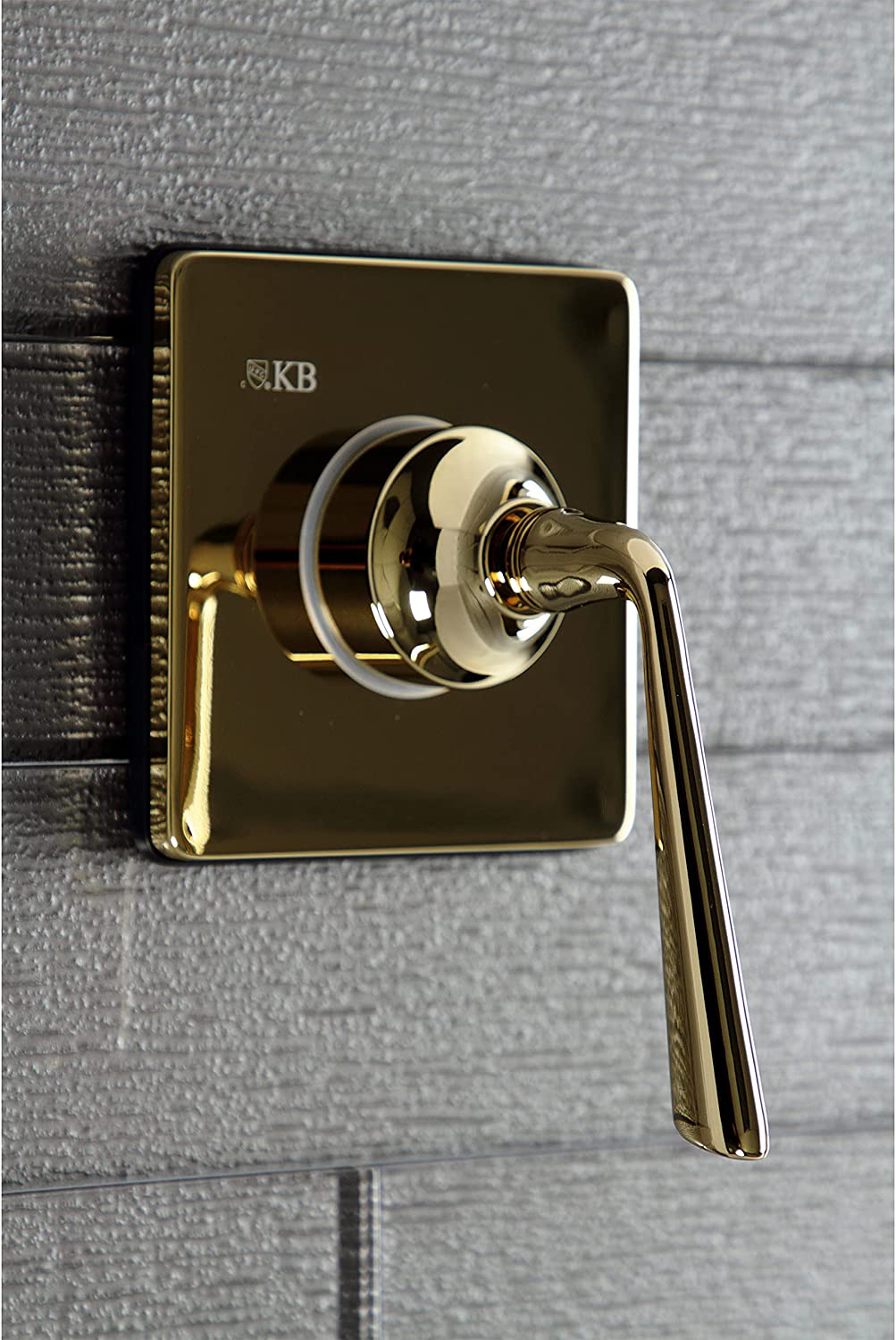 Kingston Brass KS3042ZL Three-Way Diverter Valve with Trim Kit, Polished Brass