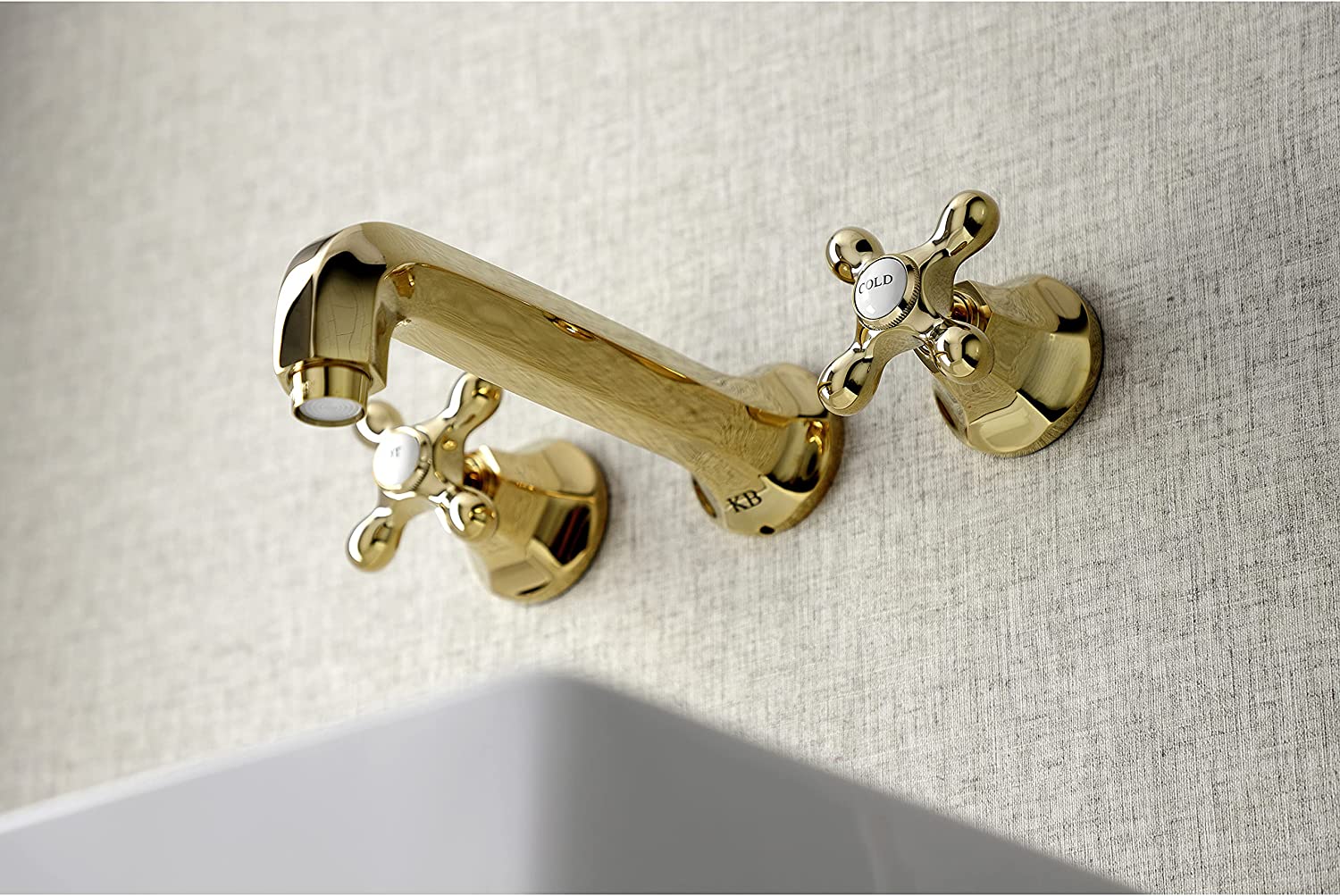 Kingston Brass KS4122AX Metropolitan Bathroom Faucet, Polished Brass