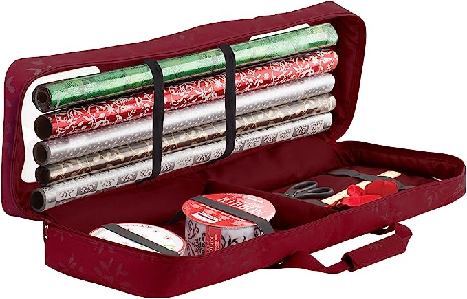 Classic Accessories Seasons Holiday Gift Wrapping Supplies Organizer & Storage Duffel 36 inches L12 inches W6 inches high