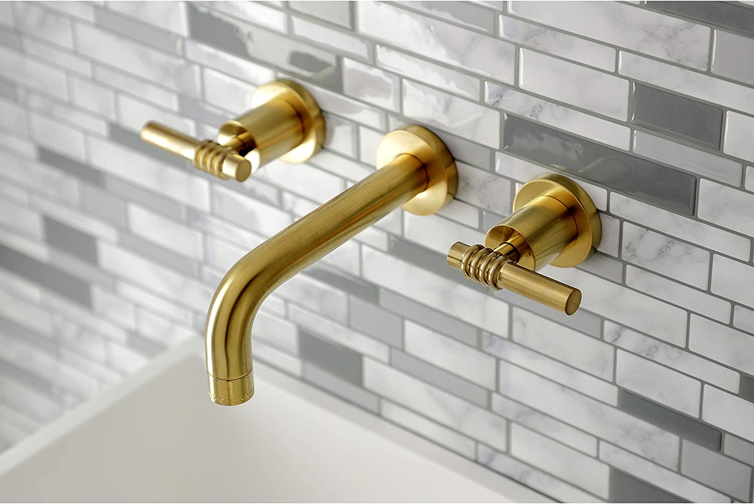 Kingston Brass KS8127ML Milano Bathroom Faucet, Brushed Brass