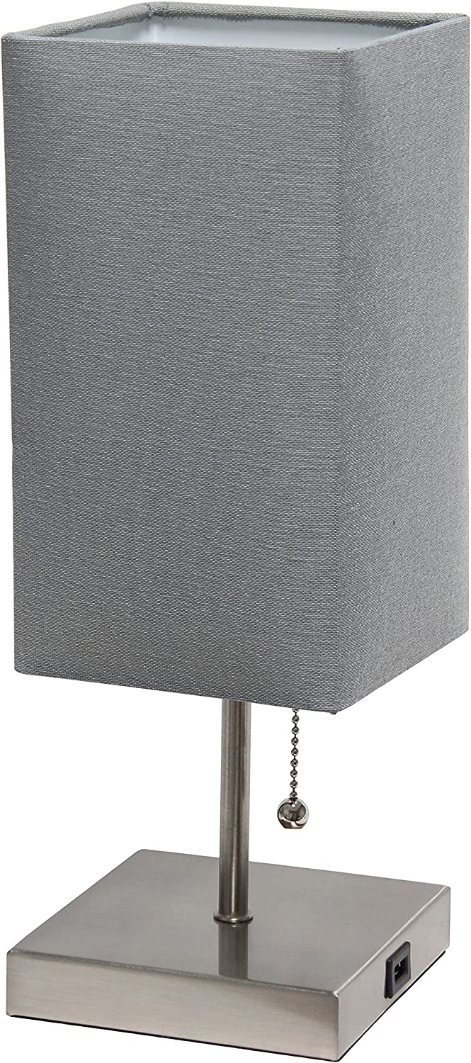 Simple Designs LT1088-WOW Table Lamp, White Base/White Shade